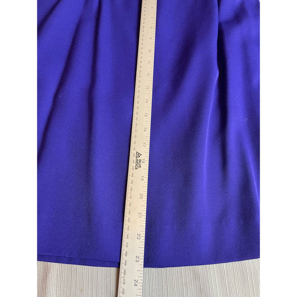 Chancelle 2 Piece Blue Skirt Suit with Beaded Embellishment Size 14 - Picture 13 of 15